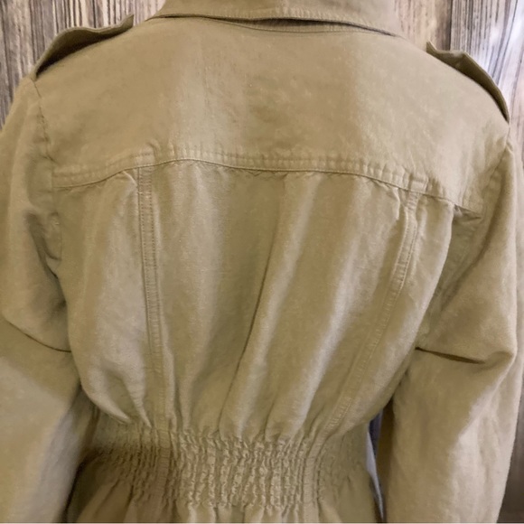 Soft Surroundings Khaki Button Down Mini Dress - Picture 9 of 12